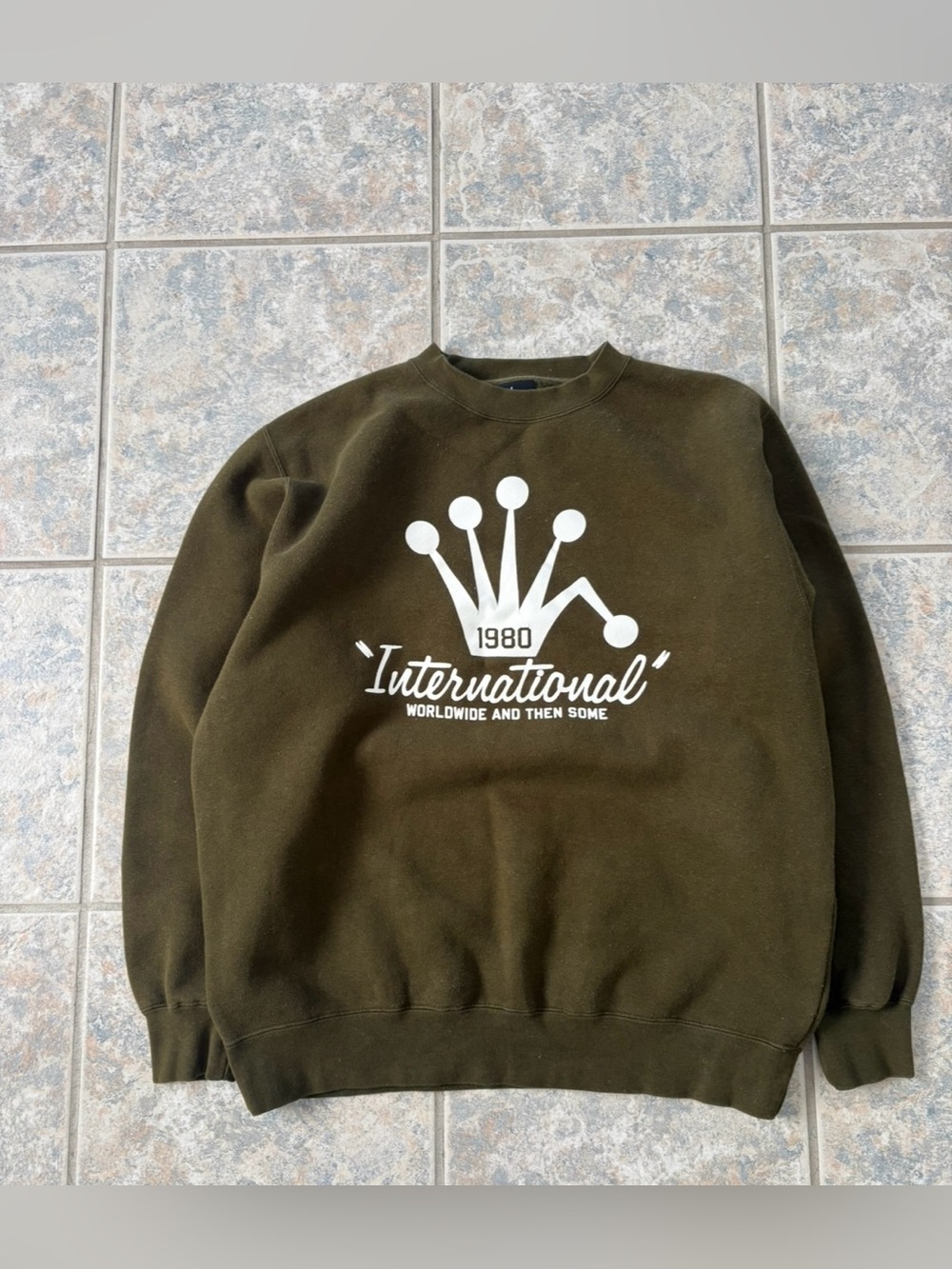 VINTAGE Y2K STUSSY CREW INTERNATIONAL CROWN CREWNECK SWEATSHIRT